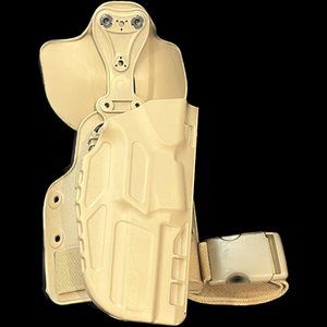 Safariland 1 strap leg shroud w paddle & holster, Beretta 92/96 tan right hand